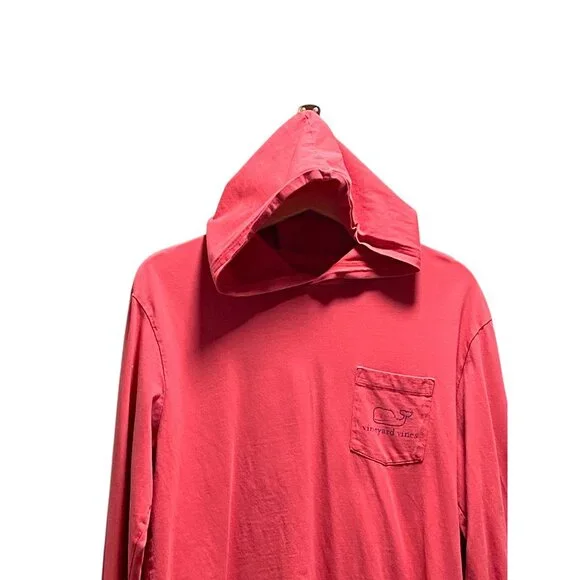 Vineyard Vines Hooded Whale Logo Back Hit Tee Shirt Melon Size M Coastal Casual - Picture 6 of 15